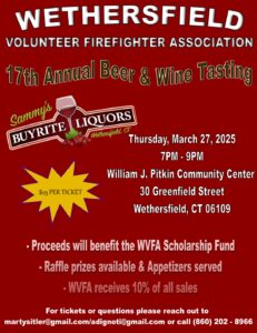 Wethersfield Volunteer Fire Dept. Fundraiser @ William J. Pitkin Community Center | Wethersfield | Connecticut | United States