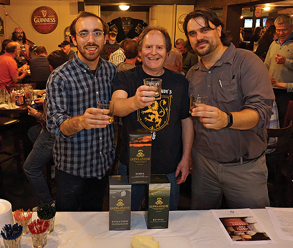 Dan George, Cheesemaker, Cato Corner Farms; Dave Robertson, Owner, Scottish Dave’s Pub; and Kyle Helmstetter, Sales Representative, Allan S. Goodman.