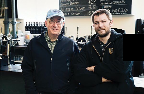 Two Roads Brewmaster Phil Markowski and Guinness Brewmaster Peter Simpson.