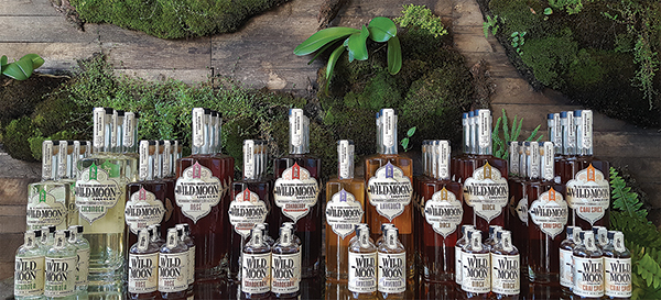 A full lineup of Wild Moon products in 100 ml, 375 ml and 750 ml bottle formats. Hartford Flavor Co. products are distributed in Connecticut via Brescome Barton.